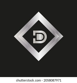 Font letter D vector design, logo, template 