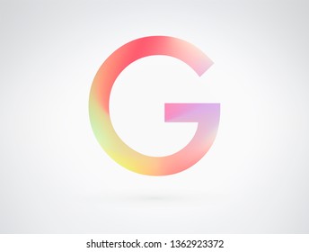 Font letter G vector design alphabet with Modern dynamic playful flat design and brilliant smooth gradient color. Unique elements for your best design ; logo, font, corporate identity, application