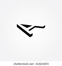 font letter A icon to logo company