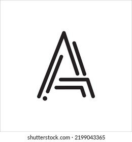 diseño vectorial del logotipo del icono de letra y letra, este vector se puede utilizar para crear materiales y otros