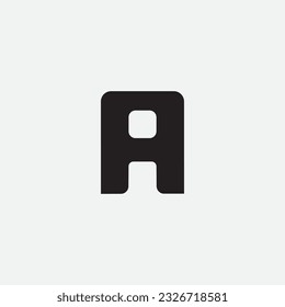 Diseño del logotipo de letra de letra con fondo.