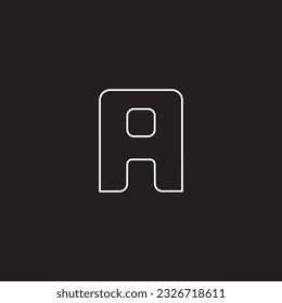 Diseño del logotipo de letra de letra con fondo.