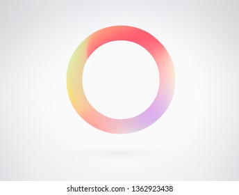 Font letter O vector design alphabet with Modern dynamic playful flat design and brilliant smooth gradient color. Unique elements for your best design ; logo, font, corporate identity, application