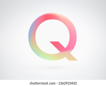 Font letter Q vector design alphabet with Modern dynamic playful flat design and brilliant smooth gradient color. Unique elements for your best design ; logo, font, corporate identity, application