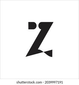 font letter z logo black 