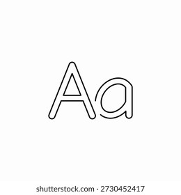 font letters icon sign vector