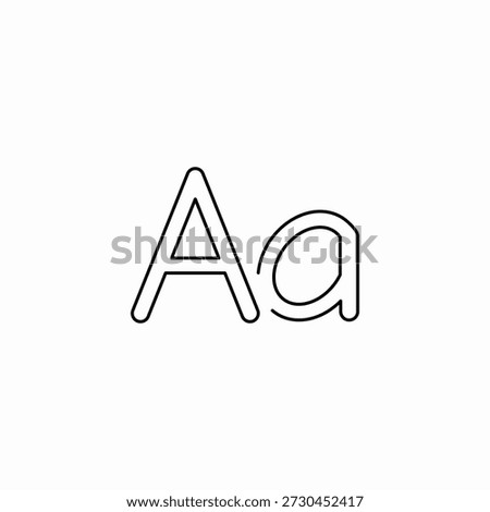 font letters icon sign vector