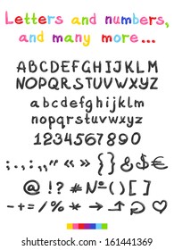 Font, letters and numbers