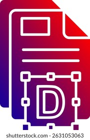 Font Line vector Icon Design