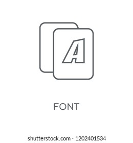 Font linear icon. Font concept stroke symbol design. Thin graphic elements vector illustration, outline pattern on a white background, eps 10.
