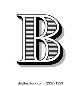 Font with lines.