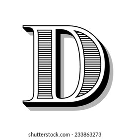 Font with lines.