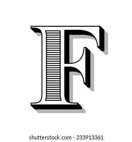 Font with lines.