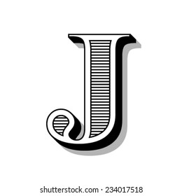 Font with lines.