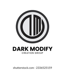 Font logo with D an M initial for your business