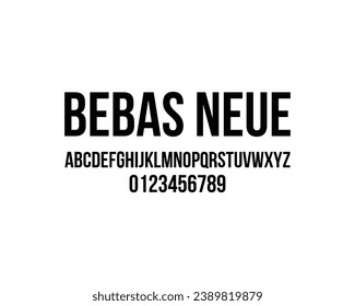 Font Logo design Element Minimal modern font for logo, brand etc. Typography typeface uppercase lowercase and number. vector illustration