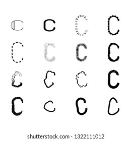 Font logo. Modern design vector font for title, header, lettering. Corporate Vector abc technology typeface. Letters, Numbers line art style