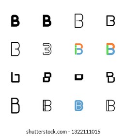 Font logo. Modern design vector font for title, header, lettering. Corporate Vector abc technology typeface. Letters, Numbers line art style