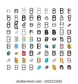 Font logo. Modern design vector font for title, header, lettering. Corporate Vector abc technology typeface. Letters, Numbers line art style