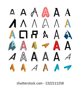 Font logo. Modern design vector font for title, header, lettering. Corporate Vector abc technology typeface. Letters, Numbers line art style