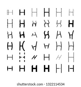 Font logo. Modern design vector font for title, header, lettering. Corporate Vector abc technology typeface. Letters, Numbers line art style