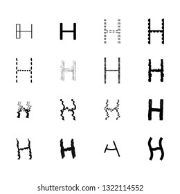 Font logo. Modern design vector font for title, header, lettering. Corporate Vector abc technology typeface. Letters, Numbers line art style