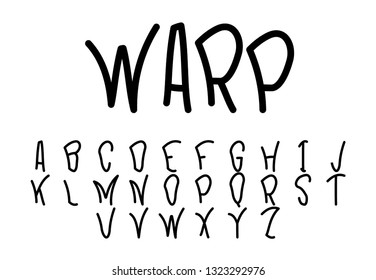 Font logo. Modern design vector font for title, header, lettering. Corporate Vector abc technology typeface. Letters line art style