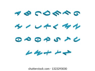 Font logo. Modern design vector font for title, header, lettering. Corporate Vector abc technology typeface. Letters line art style