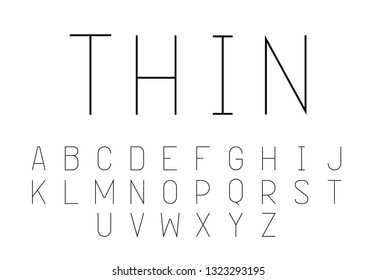 Font logo. Modern design vector font for title, header, lettering. Corporate Vector abc technology typeface. Letters line art style