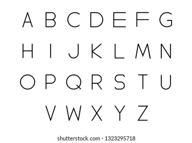Font logo. Modern design vector font for title, header, lettering. Corporate Vector abc technology typeface. Letters line art style
