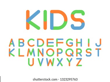 Font logo. Modern design vector font for title, header, lettering. Corporate Vector abc technology typeface. Letters line art style