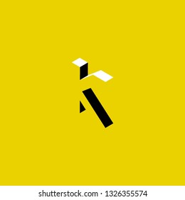 Font logo. Modern design vector font for title, header, lettering. Corporate Vector abc technology typeface. Letters line art style