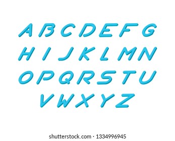 Font logo. Modern design vector font for title, header, lettering. Corporate Vector abc technology typeface. Letters line art style