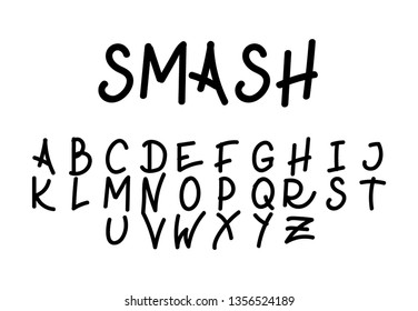 Font logo. Modern design vector font for title, header, lettering. Corporate Vector abc technology typeface. Letters line art style