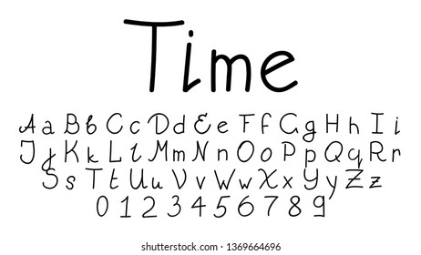Font logo. Modern design vector font for title, header, lettering. Corporate Vector abc technology typeface. Letters line art style
