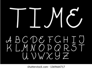 Font logo. Modern design vector font for title, header, lettering. Corporate Vector abc technology typeface. Letters line art style