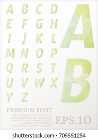 Font low poly And Background full Color of geometric shapes. Colorful mosaic pattern.  EPS.10