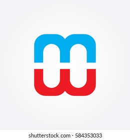 font m icon logo mirror letter