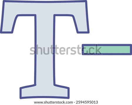 font minus illustration with isolated background 