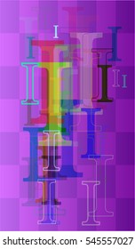 font and model, creative alphabet I around brush