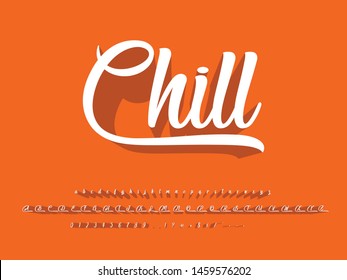  Font. modern font and alphabet. Vector