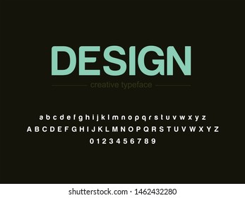 Font. Modern Font and Alphabet. Vector