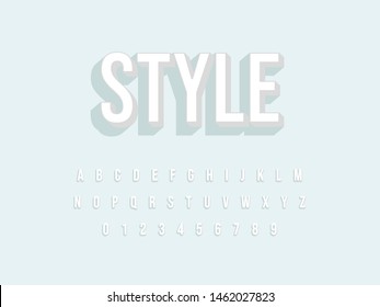 Font. Modern  Bold Font and Alphabet. Vector