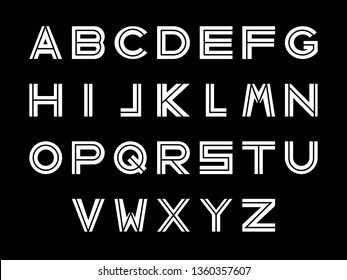 Font Modern Design Vector Font Title Stock Vector (Royalty Free ...