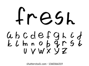 Font . Modern design vector font for title, header, lettering. Corporate Vector abc technology typeface. Letters line art style - Vector