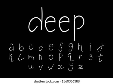 Font . Modern design vector font for title, header, lettering. Corporate Vector abc technology typeface. Letters line art style - Vector