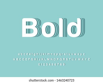 Font. Modern Typography Bold  Font and Alphabet. Vector