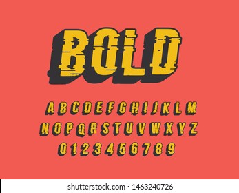 Font. Modern Typography Bold  Font and Alphabet. Vector