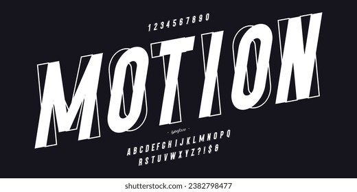 Tipografía moderna del vector de movimiento de fuente