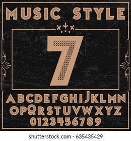 font music style typeface alphabet vector name 7